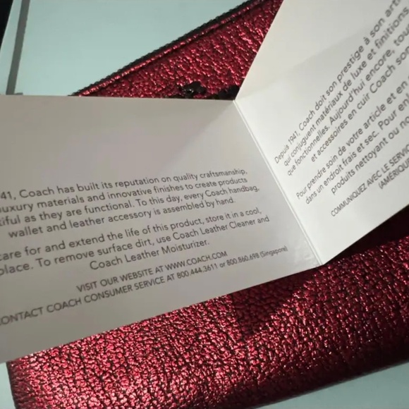 COACH Leather Wristlet Wallet - Picture 10 of 11